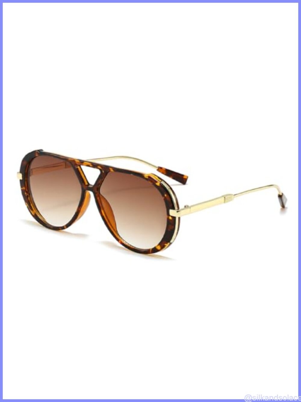 Oversized Pilot Sunglasses Square Aviator UV Protection Full Frame